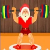 Santa Weightlifter