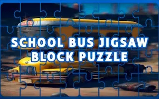 School Bus Jigsaw Block Puzzle gameplay preview