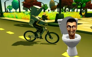 Skibidi Toilet Bike Riding gameplay preview