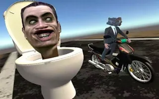 Skibidi Toilet Moto Bike Racing 2 gameplay preview