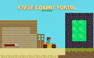 Steve Go Kart Portal gameplay preview