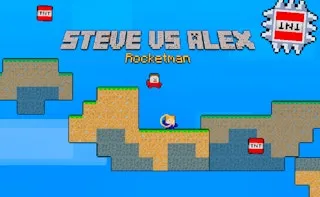 Steve vs Alex Rocketman gameplay preview