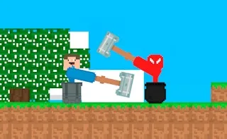 Stickman vs Noob Hammer gameplay preview