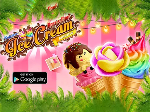 Summer Rose Cone Ice Cream  gameplay preview