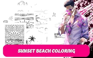 Sunset Beach Coloring gameplay preview