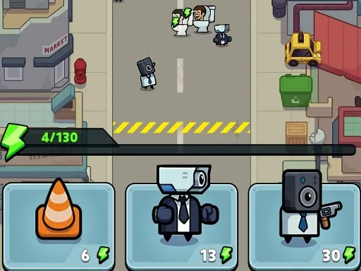 Toilet Fight Police vs Zombie gameplay preview