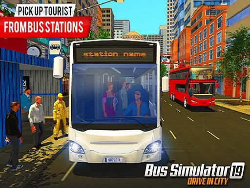 US City Pick Passenger Bus Game gameplay preview