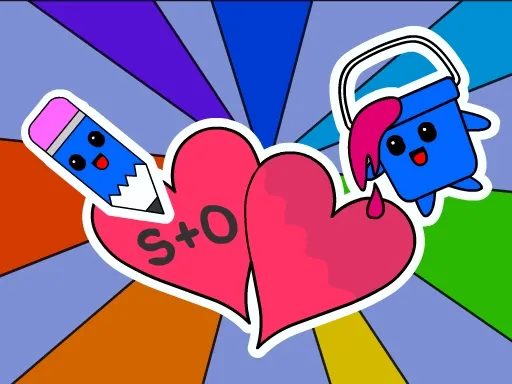 Valentine Coloring Book gameplay preview
