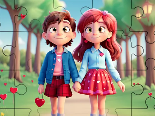 Valentines Day Jigsaw Puzzle gameplay preview
