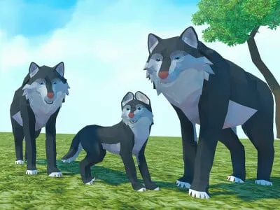 Wolf Family Simulator gameplay preview