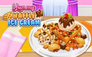 Yummy Waffle Ice Cream gameplay preview